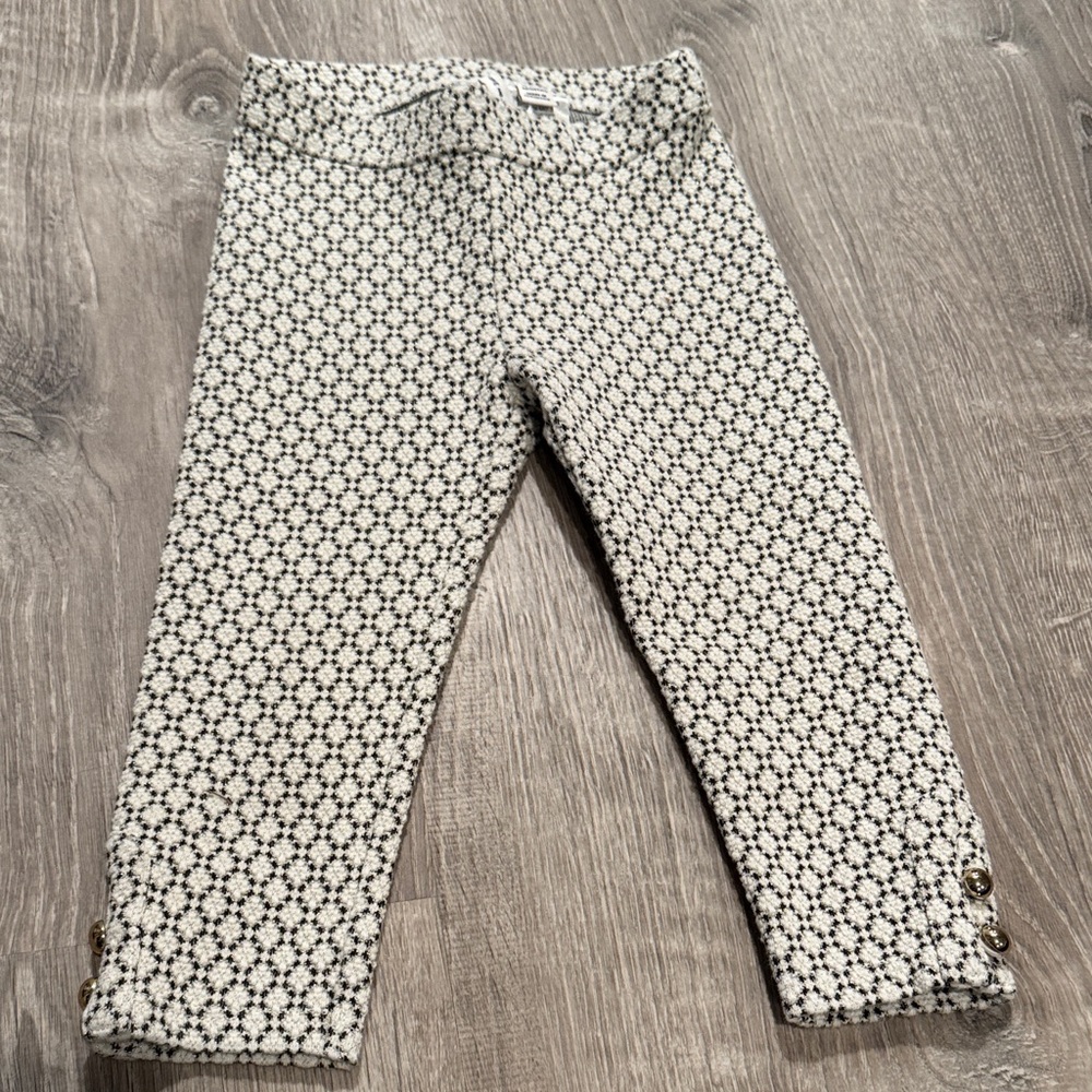 Janie and Jack Black and White Geometric Leggings